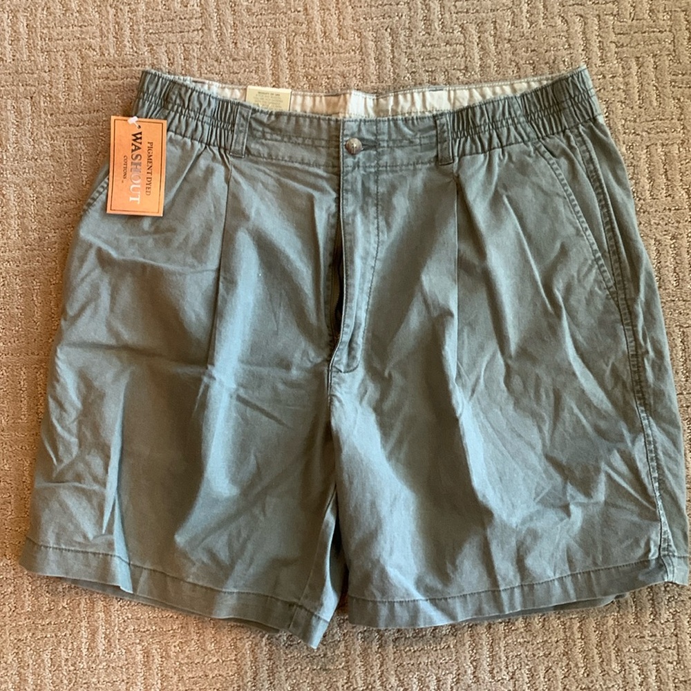 Men’s shorts by Bill Blass, sage green